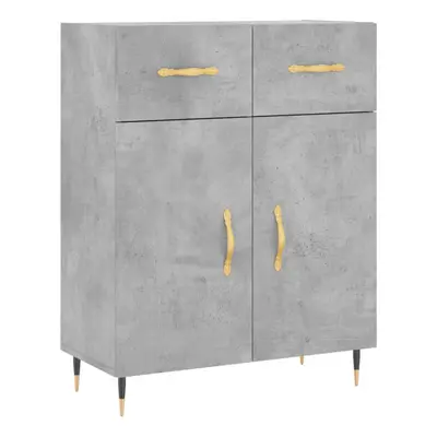 (concrete grey) vidaXL Sideboard Storage Side Cabinet Cupboard Smoked Oak Engineered Wood