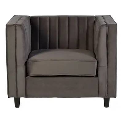 Premier Housewares Farah Grey Velvet Chair