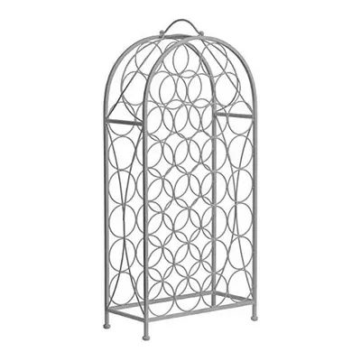 Premier Housewares Cafe Cassis 29-Bottle Wine Rack, Metal - Grey