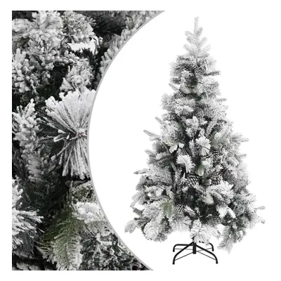 vidaXL Christmas Tree with Flocked Snow&Cones cm PVC&PE Holiday Decoration