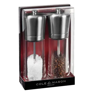 Cole & Mason Sandown Salt/Pepper Mill, Acrylic/Stainless Steel, Transparent/Silver, x x cm