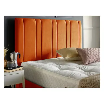 (6FT SUPER KING, BURNT ORANGE) Lilly Upholstered Soft Velvet Bed Frame