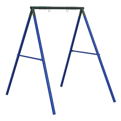 vidaXL Swing Frame for Outdoor with Hanging Hooks Garden Swing Blue Steel