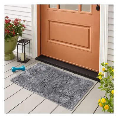 (Grey, x cm) Fluffy Rug Shaggy Runner Non-Slip Bath & Doormats