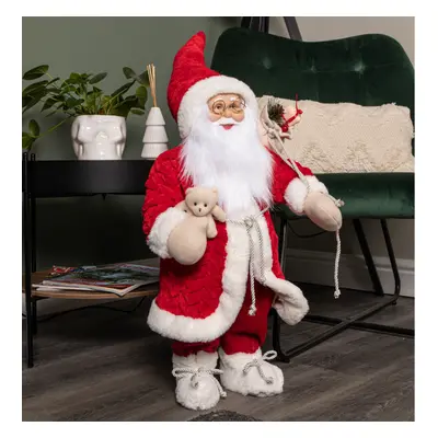 60cm Red Standing Jumbo Papa Noel Santa Claus Indoor Decoration