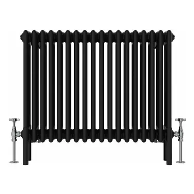 (600x830mm, Black) NRG Traditional Cast Iron Style Style Radiator Four Column Designer Bathroom 