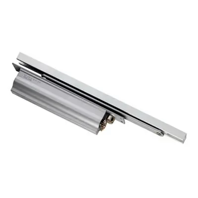 Concealed Slim Door Closer with Slide Arm Variable Power Size 4 Silver