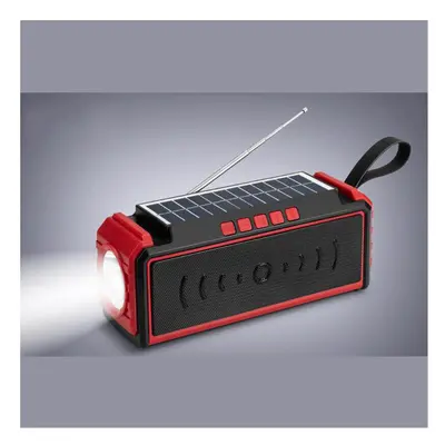 (Red) 1200MAH Outdoor Camping Light Multifunction 580G Solar Charging Wireless Bluetooth Speaker