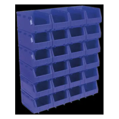 Plastic Storage Bin x x 130mm - Blue Pack of