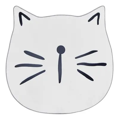 Kids Rug Cat Print cm White KITTY