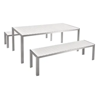 Garden Dining Set NARDO 180x90x75 cm White