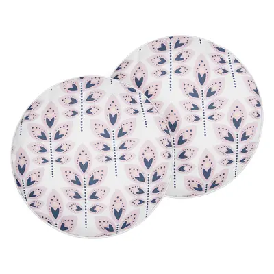 Set of Outdoor Cushions TORRETTA Plant Pattern x cm Cream