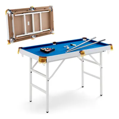 4FT Folding Billiards Table Portable Pool Game Table Set with Cues Balls