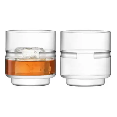 LSA Horizon Tumbler 350ml Clear & Cut Set Of Two