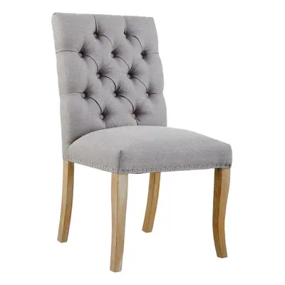 Premier Housewares Kensington Townhouse Grey Linen Dining Chair