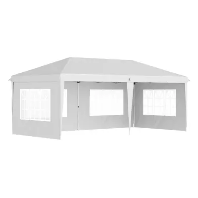 Outsunny x 6m Heavy Duty Gazebo Marquee Party Tent with Storage Bag White