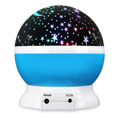 (Blue) USB Rotating Projector Starry Nursery Night Light Star Sky Projection LED Light Xmas Gift