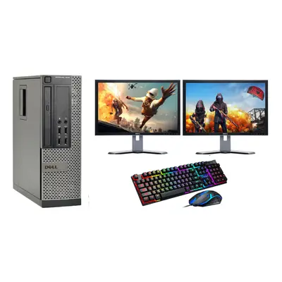 Fcs Gaming Dell Bundle Pc Computer Full Set Dual Monitor Intel I7 16Gb 2Gb Gt730 Hdmi