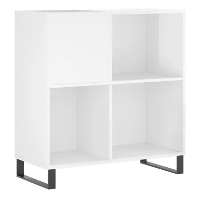 (high gloss white) vidaXL Record Cabinet Record Storage Cabinet Sideboard White Engineered Wood