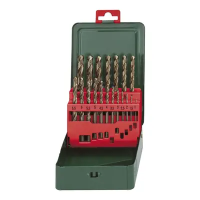 Metabo HSS-CO Twist Drills (19 pcs.), Green, 1, Set of Pieces