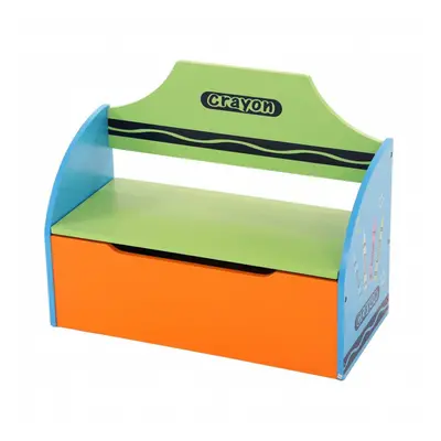 Oypla Childrens Wooden Crayon Toy Storage Unit Box Bench Seat