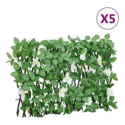 vidaXL Artificial Ivy Trellis Expandable Privacy Screen Green pcs 180x30 cm