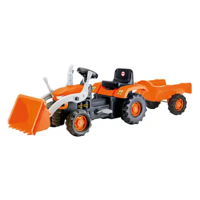 Dolu Children's Toys Ride On Digger with Trailer Orange