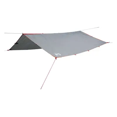 vidaXL Camping Tarp Tarpaulin Shelter Sunshade Grey and Orange Waterproof