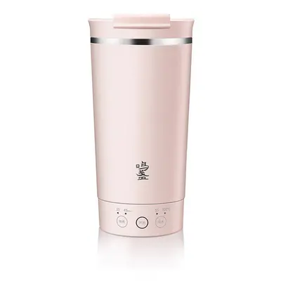 (Pink) Electric Kettle 320ml Stainless Steel Multifunction Portable Travel Insulated Bottle