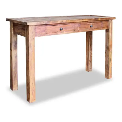 vidaXL Solid Wood Console Table Reclaimed 123x42x75 cm Side Table with Drawers