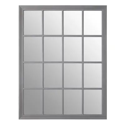 Premier Housewares Grey Flat Wood Wall Mirror