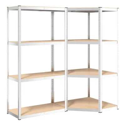 (silver, x x cm/ piece) vidaXL Shelves Rack Storage Shelf Workshop Shelf Industrial Shelving Uni