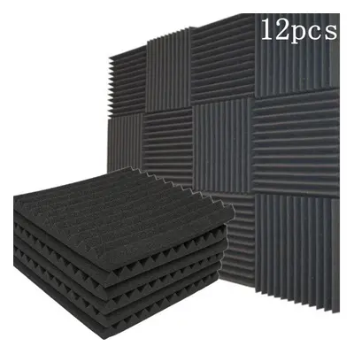 12Pcs Acoustic Soundproof Foam Sound Stop Absorption for KTV Audio Room