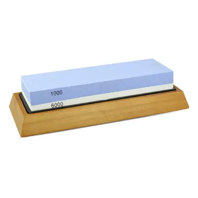 2 In 1000/6000 Grit Knife Sharpener Whetstone Sharpening Stones Grinding Stone System Water Ston