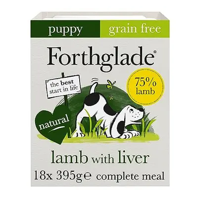 Forthglade Complete Natural Wet Dog Food - Grain Free Lamb with Liver & Vegetables (18 x 395g) T