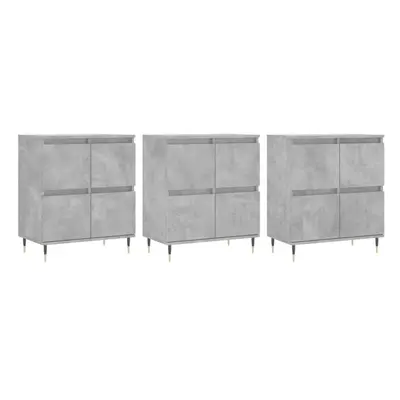 (concrete grey, pcs) vidaXL Sideboard Storage Cupboard Side Cabinets pcs White Engineered Wood