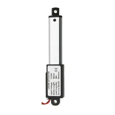 (9.5mm/s) 9.5-15-30mm/s DC 12V 50mm Stroke Mini Electric Linear Actuator Motor Aluminum Alloy Li