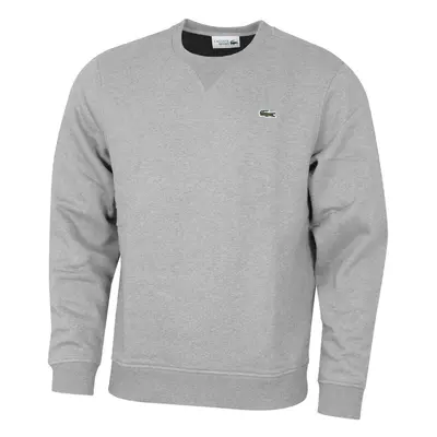 (M, Silver Chine Elephant) Lacoste Mens Sport Soft Cotton Blend Ribbed Collar Fleece Sweater