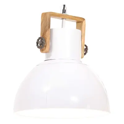 vidaXL Industrial Hanging Lamp W White Round cm E27 Ceiling Light Home