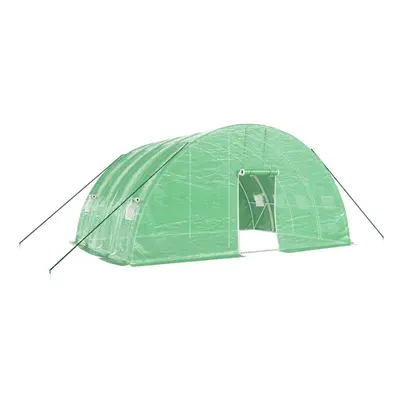 (green, x x 2.85 m) vidaXL Greenhouse Plant House with Steel Frame Polytunnel Greenhouse Green