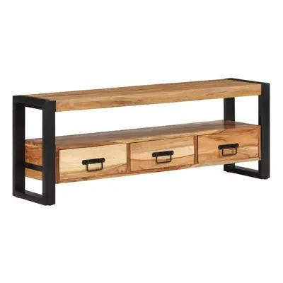 vidaXL TV Cabinet 120x30x45 cm Solid Wood Acacia Wooden TV Console Media Unit