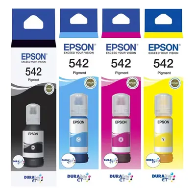 Epson Black Cyan Magenta Yellow Refill Ink Bottle Toner Value Pack