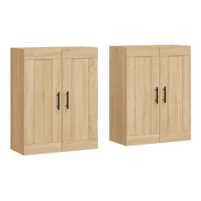 vidaXL Wall Mounted Cabinets Storage Cabinet pcs Sonoma Oak Engineered Wood