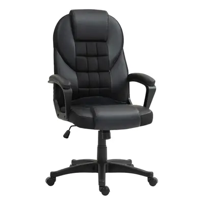 HOMCOM Executive Office Chair High Back Computer Chair with Armrests Black