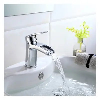 Ari Waterfall Basin Mono Mixer Tap & Waste Chrome