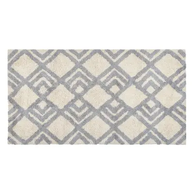 Cotton Area Rug x cm Beige and Grey NEVSEHIR