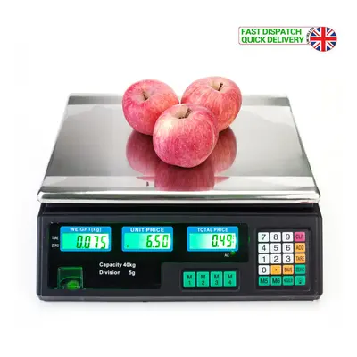 ACS-30 40kg/5g Digital Price Computing Scale for Vegetable UK Plug