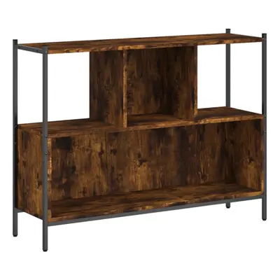 (smoked oak) vidaXL Bookcase Bookshelf Storage Cabinet Shelving Smoked Oak Engineered Wood