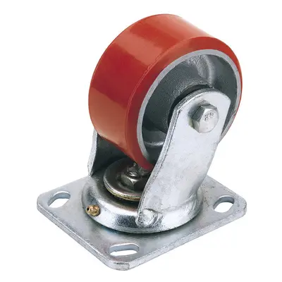 200mm Dia. Swivel Plate Fi x ing Heavy Duty Polyurethane Wheel - S.W.L. 500Kg