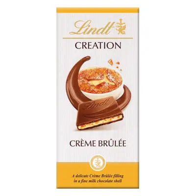 LINDT Creation Creme Brulee Milk Chocolate Bar 150g (Pack of 14)